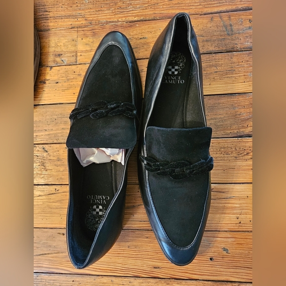 Vince Camuto Foronni Women's Black Suede Loafers - Picture 2 of 5
